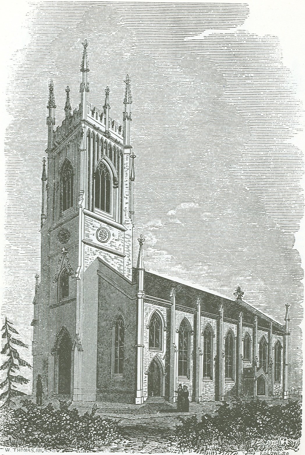 Pen and Ink drawing of the early Cathedral